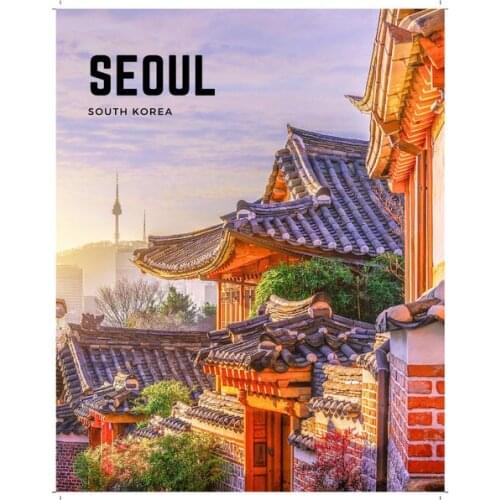 5D DIY Diamond Painting Seoul South Korea Travel Cross Stitch Kit Full Drill Embroidery Mosaic Picture Rhinestones Wall Decor