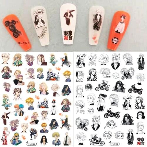 Newest TSC 137 3D design nail art sticker decal stamping back gule DIY nail decoration tools