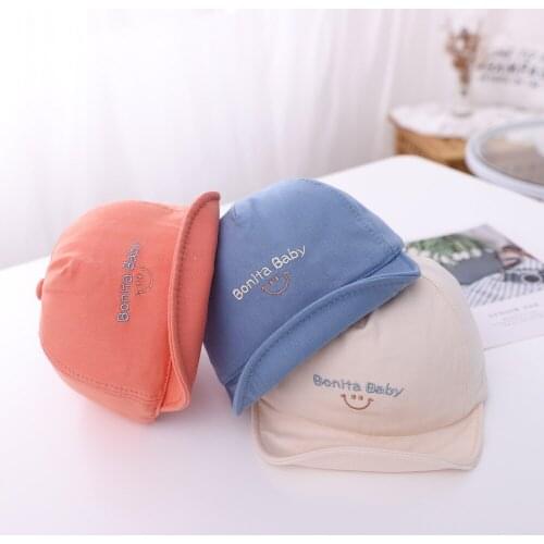 2021 Autumn New Children Hat Letter Embroidery Boys And Girl Sun Hat Kids Casual Baseball Cap Cotton Breathable Hat 1-4Years