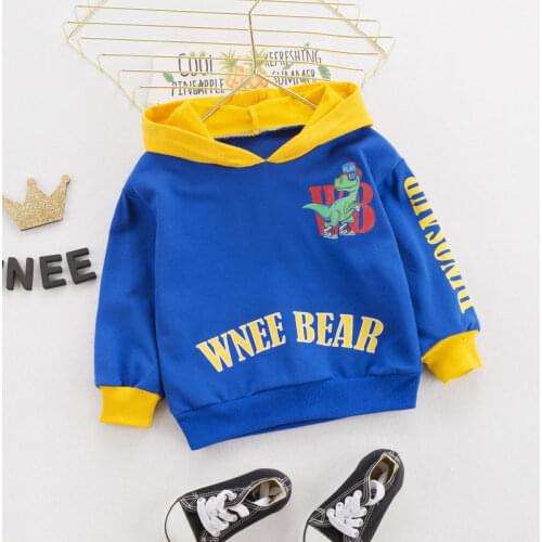 New Boys Sweatshirts Long Sleeved T-Shirts Baby Letters Kids Girls Hoodies Children Spring Autumn Clothes Toddler Outerwear