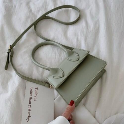 Solid Color PU Leather Crossbody Bags For Women 2021 Female Shoulder Simple Bag Lady Mini Phone Purses And Handbags