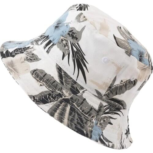 Solid bucket hat unisex bob hat hip-hop summer hat beach sunscreen fishing bunny hat new flower fisherman hat print sunscreen