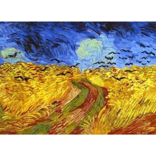 Hand Painted Wheat Field with Crows by Vincent Van Gogh rumored to be Van Goghs last painting Its so dark oil painted