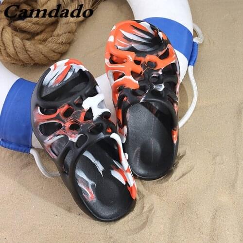 New Personality Design Cobweb Slippers Summer Fashion Shoe Couple Antislip Beach Graffiti EVA Sandals Spider Web Cartoon Slipper
