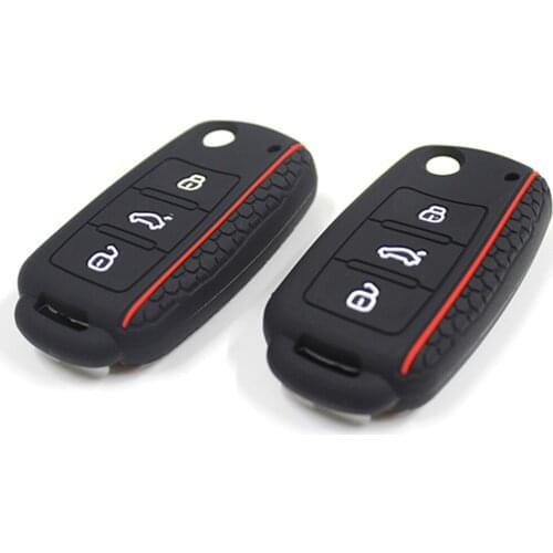 Silicone Car Key Remote Case Parts Decoration Outdoor Personal Car for VW Polo Golf Bora Tiguan Sagitar Key Fob Cover