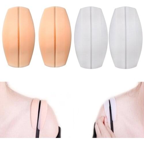 2Pcs/Pair Silicone Shoulder Pad Protection Anti-slip Cushion DIY Apparel Bra Strap Holder Cushions Non Slip Shoulder Strap Pads