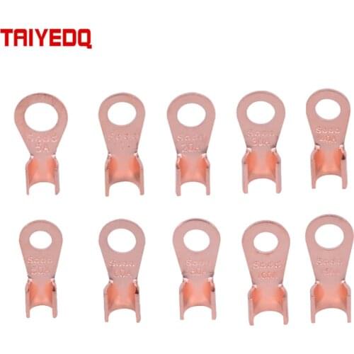1pCS Terminal OT Series Splice Wire Dia Copper O Shape Circular Naked Battery Cable Connector 10/20/30/40/50/60/80/100/150A