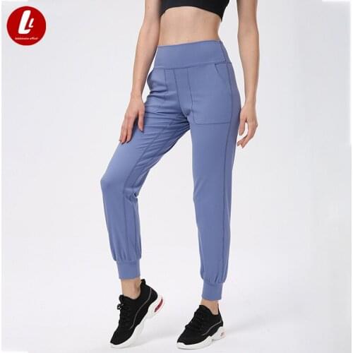 LULUBANANA EVERYDAY Leisure Workout Training Gym Joggers with Pocket Women High Waist Anti-sweat Sport Fitness Pocket Sweatpants
