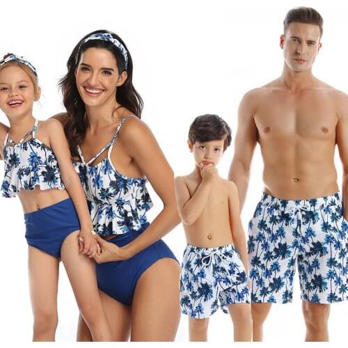 Matching Family Mother Girls Bikini 2021 Swimsuit Swimwear Women Swimsuit Children Baby Kid Beach Swimwear biquini infantil