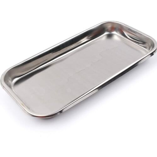 1pcs Medical Surgical Tray Dental Lab Instrument Tools Stainless Steel Dental Square Plate