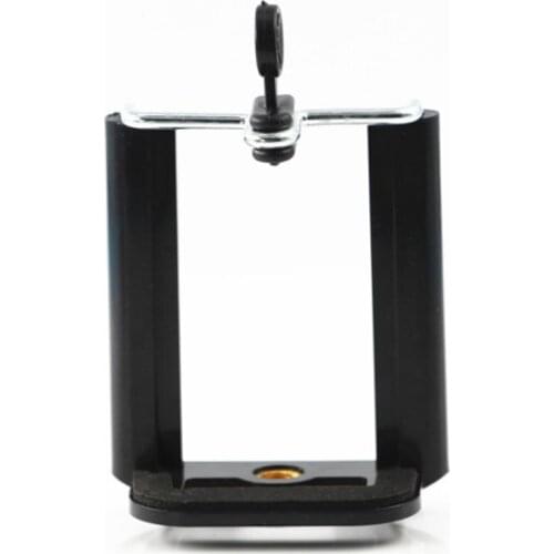 1pcs Universal Bracket Phone Clip Black ABS Shell Universal Double Spring Phone Bracket Tripod Connector Anti-Skid Phone Clip