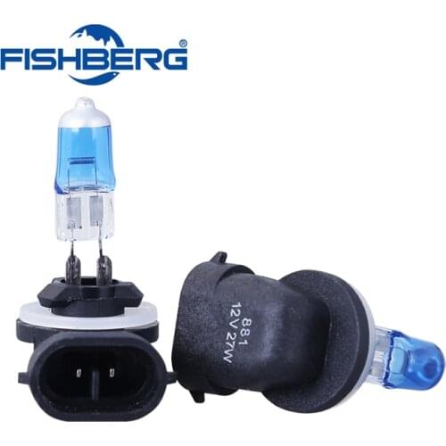 2pcs/lot 881 H27W/2 H27 Super Bright Xenon White 12V Fog Headlight Halogen Light Bulb 27W Car Head Lamp H27 5500K - 6000K