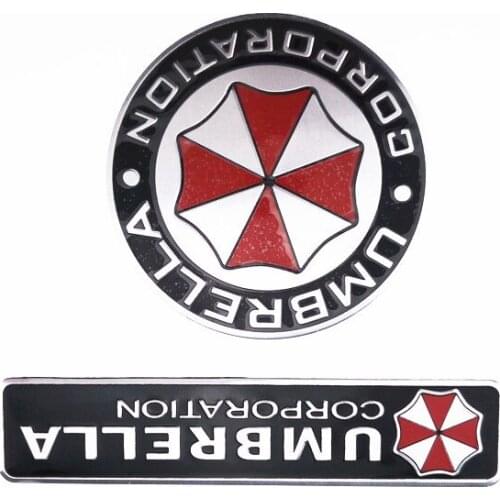 3D aluminum alloy biohazard umbrella Car Sticker for Mercedes-Benz BMW all Audi all series Q3 Q5 SQ5 Q7 A1 A3 S3 A4 A4L A6L A8