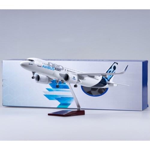 47CM 1/80 Airplane 320NEO A320 NEO Air Airlines Model Toy Light & Wheel Landing Gear Diecast Resin Plane Model
