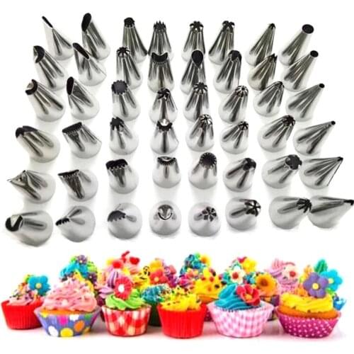 Stainless Steel Icing Piping Cake Nozzles Russian Pastry Decorating Tips Baking Tools For Cake Dessert 48PCS