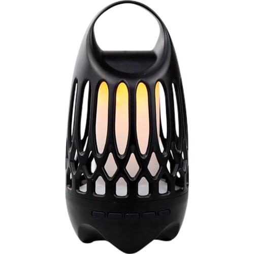 HD Audio LED Flame Bluetooth Speaker Indoor Outdoor Bass Music Wireless Portable Travel USB Rechargeable Party Atmosphere Light