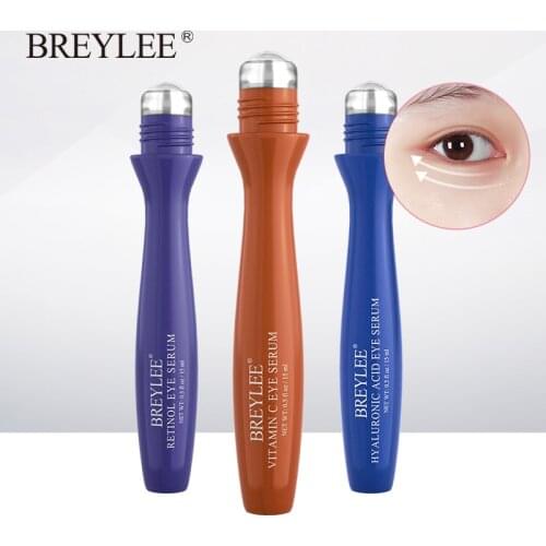 BREYLEE Retinol Vitamin C Hyaluronic Acid Eye Serum Anti-wrinkle Anti-age Reduce Eye Bags Fine Lines Smooth Eye Skin Care 15ml
