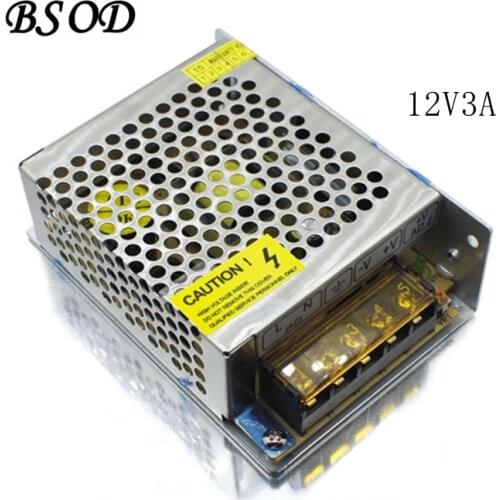 BSOD Switch Power Supply Driver 12V 3A 36W for LED Strip Light