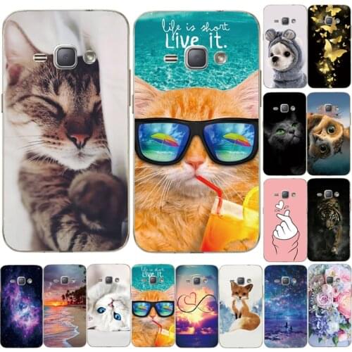 Soft TPU Case for Samsung Galaxy J1 2016 J120 J120F SM-J120F back cover 360 full protective printing transparent coque flower