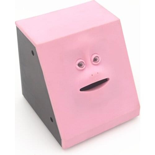 Human Face Expression Eat Money Piggy Bank Children Flat Brick Face Monkey Face Induction Electric Piggy Bank Home Decoration