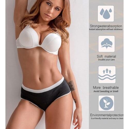 4-Layer Leakproof Menstrual Panties For Periods Absorbent Underwear Women Culotte Menstruelle Briefs Plus Size Lingerie 3XL 4XL
