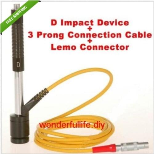 D Impact Device+3 Prong Cable +LEMO Connector for Leeb Hardness Tester