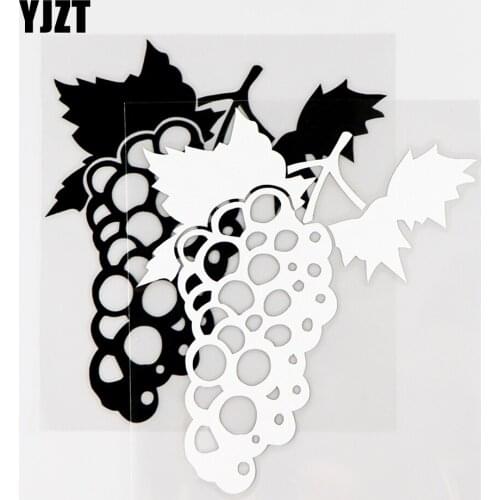 YJZT 11.3×12.5CM Grape Fruit Car Stickers Vinyl Decals Body Decoration Black / Silver 10A-0719