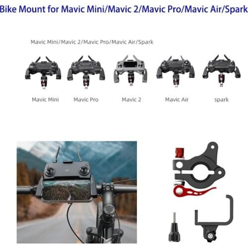Remote Controller Holder Bicycle Following Shot Bracket Bike Mount for DJI Mavic Mini 2/Mavic 2/Mavic Pro/Mavic Air/Spark Drone