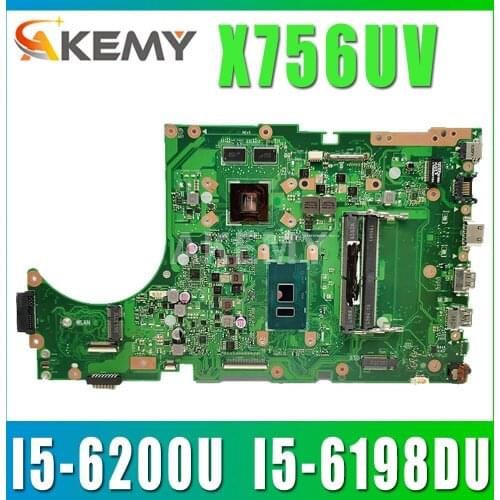 For ASUS X756UV X756UQ X756UVK X756UQK X756UB X756UJ Mainboard Motherboard i5 CPU 2GB GPU 90NB0C70-R00010