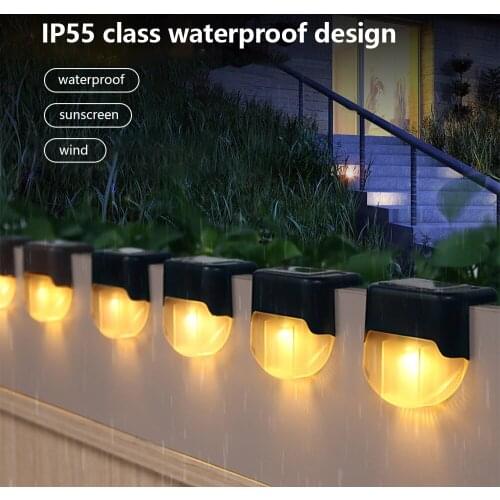 Walkway Lights Solar Light Controlled Durable Induction Light Street Lamp 4pcs Eco-friendly Wall Light Fence Light