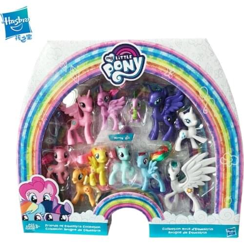 New My Little Pony Friends of Equestria Collection Anime Twilight Sparkle Fluttershy Rarity Action Figure Toy Kids Gift E5552