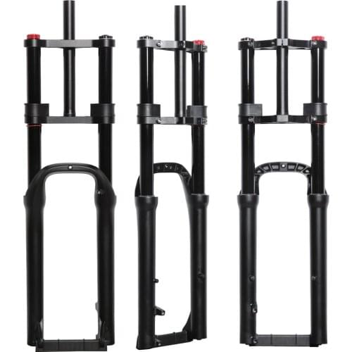 ELYON Fat Bike Suspension Fork 26x4.0 Rebound Adjustment Magnesium Alloy Snow Bicycle Fat Tire 4.0" Tires Air Fork135mm QR