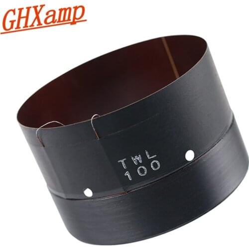 GHXAMP 100mm Woofer Voice Coil Round Wire Glass Fiber Skeleton With Sound Hole Vent 2 Layer Pure Copper Wire 100 Core Bass 1Pcs
