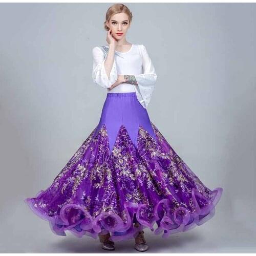 Hot Selling Modern Dance Dress For Lady Skirts Ballroom Practice Square Flamenco Tango Waltz Custom Made Dancing Garments PY271