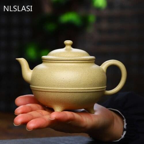 Yixing High-end Tea Pot Chinese Handmade Purple Clay Teapot Raw Ore Section Mud Kettle Tea Ceremony Customized Gifts 240ml