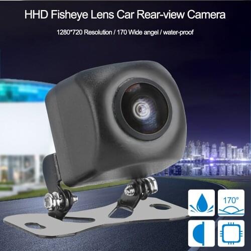 LEEPEE Night Vision 170° Wide Angle Parking Assistance Kit Car Rear View Camera 1280x720 High-definition HD Lens Fisheye