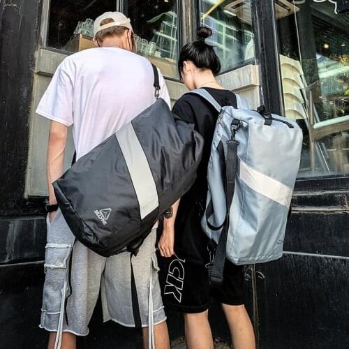 Fashion Large-Capacity Travel Bag Unisex Designer Waterproof Diagonal Travel Handbag Men Fitness and Leisure Reflective Backpack