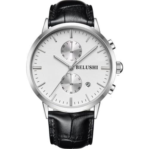 Watches Fashion 2021 Bellos Mens Watches Waterproof Leather Belts Mens Business Multifunctional Watches Fashion Casual Gifts