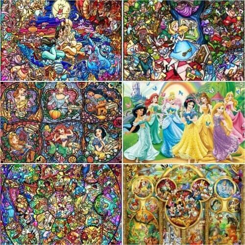 Disney 5D DIY Diamond Painting Cross Stitch Kits Cartoon Full Square/Round Diamond Embroidery Mosaic Home Decoration