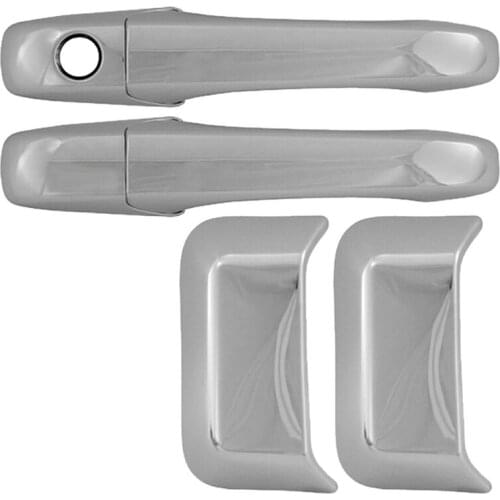 Free shipping 6x Door Handle Cover Triple Chrome Plated ABS Trim for Jeep Compass 07-16 12 13 14 15