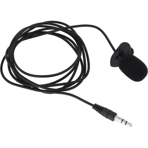 Portable External Hands-Free Mini Wired Collar Clip Lapel Lavalier Microphone For PC Laptop Lound Speaker 3.5mm
