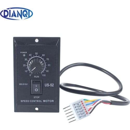 1Pc 400W AC 220V Motor Speed Pinpoint Regulator Controller 50/60Hz US-52 Forward & Backward Motor Governor for Machine Pump DIY