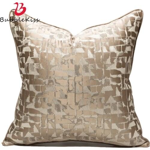 Bubble Kiss Nodic Style Luxury Jacquard Pillow Covers Soft Golden Square Living Room Home Decorative Cushion Cover Best Selling