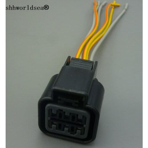 Shhworldsea 50PCS 6 pin Mitsu light socket pigtail headlamp Connector harness waterproof connector plug for Hyundai Kia Maxima