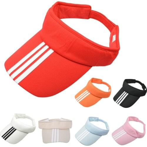 Sports Tennis Golf Sun Visor Hat Hats Adjustable Plain Bright Color Men Women Pink