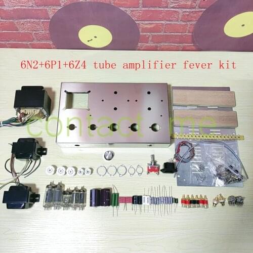 6N2 6P1 tube amplifier DIY kit, 6Z4 tube rectifier, transparent and beautiful silver, high sound resolution，with Bluetooth