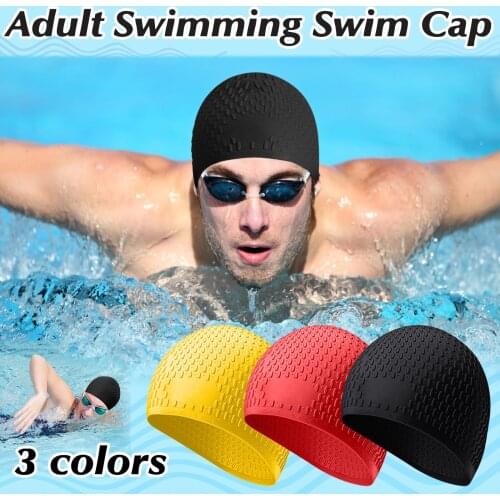 Waterproof Swimming Cap For Women Long Hair Large Elastic Silicone Swim Cap For Men Water Sports Pool Hat With Ear Protector
