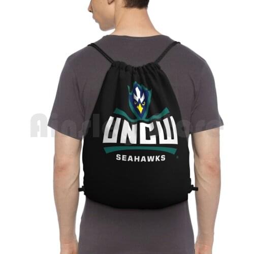 Uncw Seahawks WomenS Sweat Ppncw014 Backpack Drawstring Bag Riding Climbing Gym Bag Baseball Sports Football Sport Softball