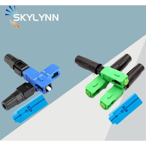 10PCS 60mm Length SC/UPC SC/APC Field Assembly Fiber Optic Fast Connector for FTTH