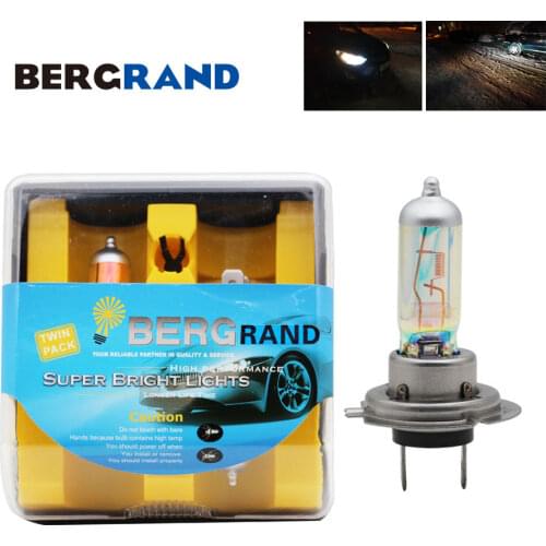 H7 Halogen Rainbow Blue 12V 55W Xenon Gas 3700-3800K Car Head Lamp Fog Lights Bulb Hard Glass For All Weather 2PCS